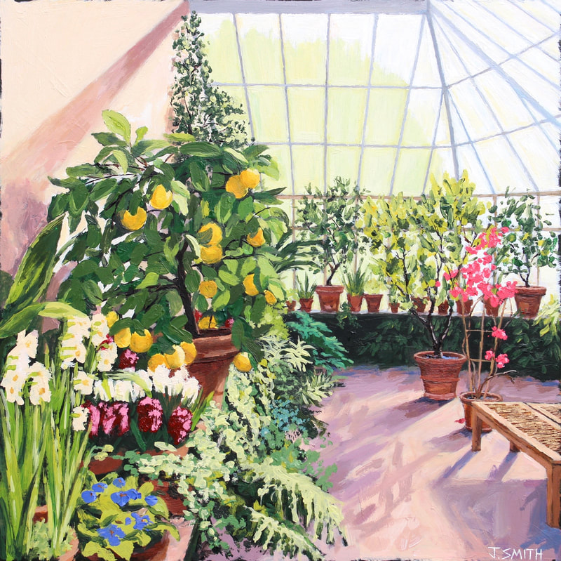 Oxford Botanic Garden II, 2018. Painted by Jack Smith artist. 