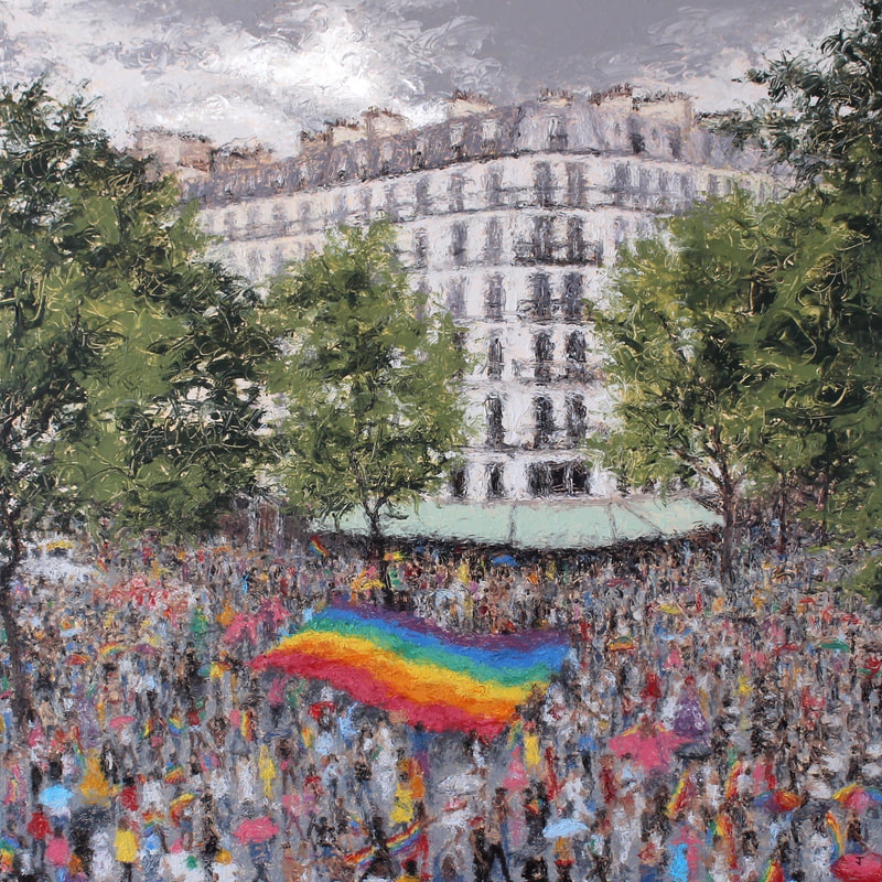 Original painting of Paris Pride by Jack Smith artist
