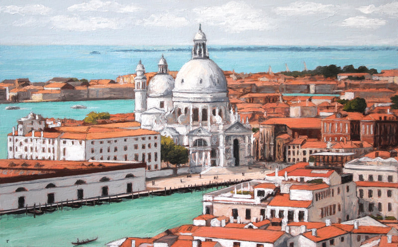 Painting of Venice. Basilica di Santa Maria della Salute by artist, Jack Smith