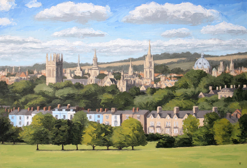 Original painting of Oxford by Jack Smith artist.