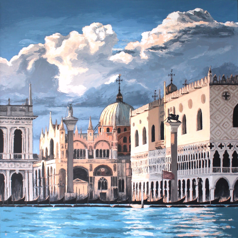 Painting of St Mark's Square, Venice by Artist Jack Smith