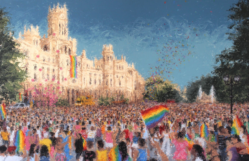 Madrid Pride original painting by Jack Smith artist