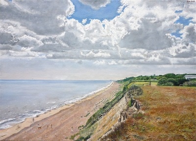 Dunwich cliffs estate painting by Jack Smith.