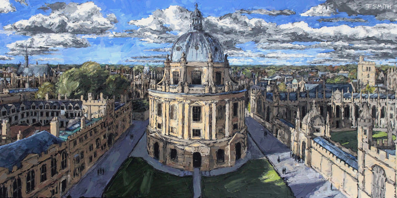 Painting of Oxford's Radcliffe Camera by UK artist, Jack Smith. 